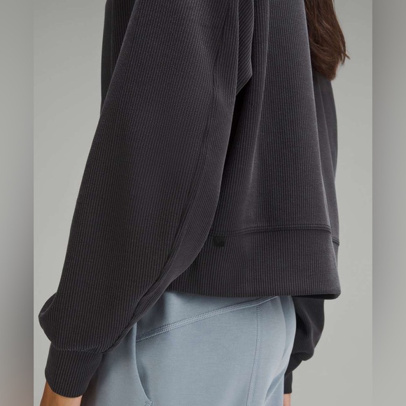 Lululemon Ribbed Softstreme Perfectly Oversized Cropped Crew size 6 - Picture 7 of 11